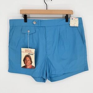 NWT VTG 70s Bruce Caitlyn Jenner Duofold Blue Pleated Men 40 Tennis Shorts Rare